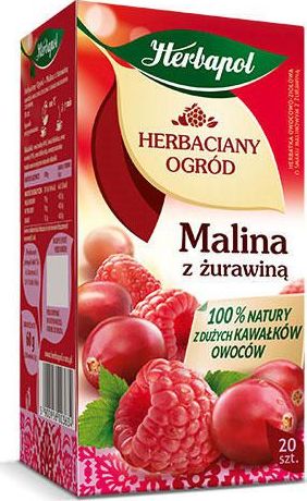 Herbapol HERBAPOL Herbata HERBACIANY OGRÓD malina z żurawiną, opakowanie 20 sztuk