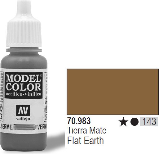 Vallejo Farba Nr143 Flat Earth Matt 17ml - 70983
