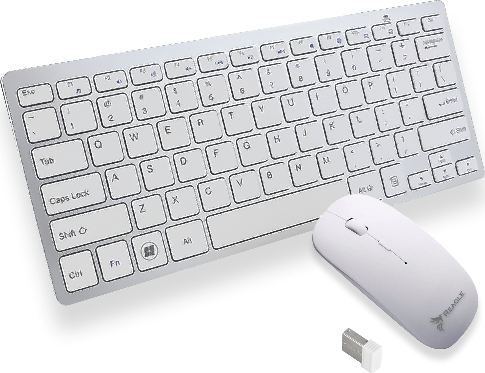 Klawiatura + mysz Reagle KLAWIATURA I MYSZKA BEZPRZEWODOWA ZESTAW 2,4 GHz DO LAPTOP PC TV MACBOOK