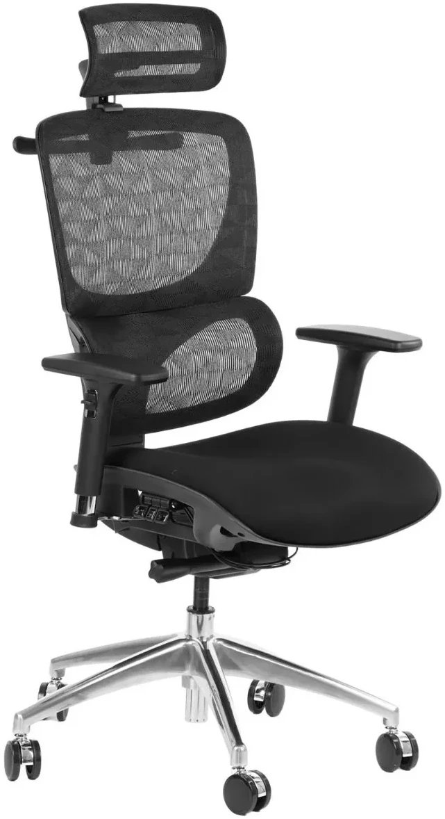 Fotel biurowy ERGONEW S1A czarny tkanina STEMA