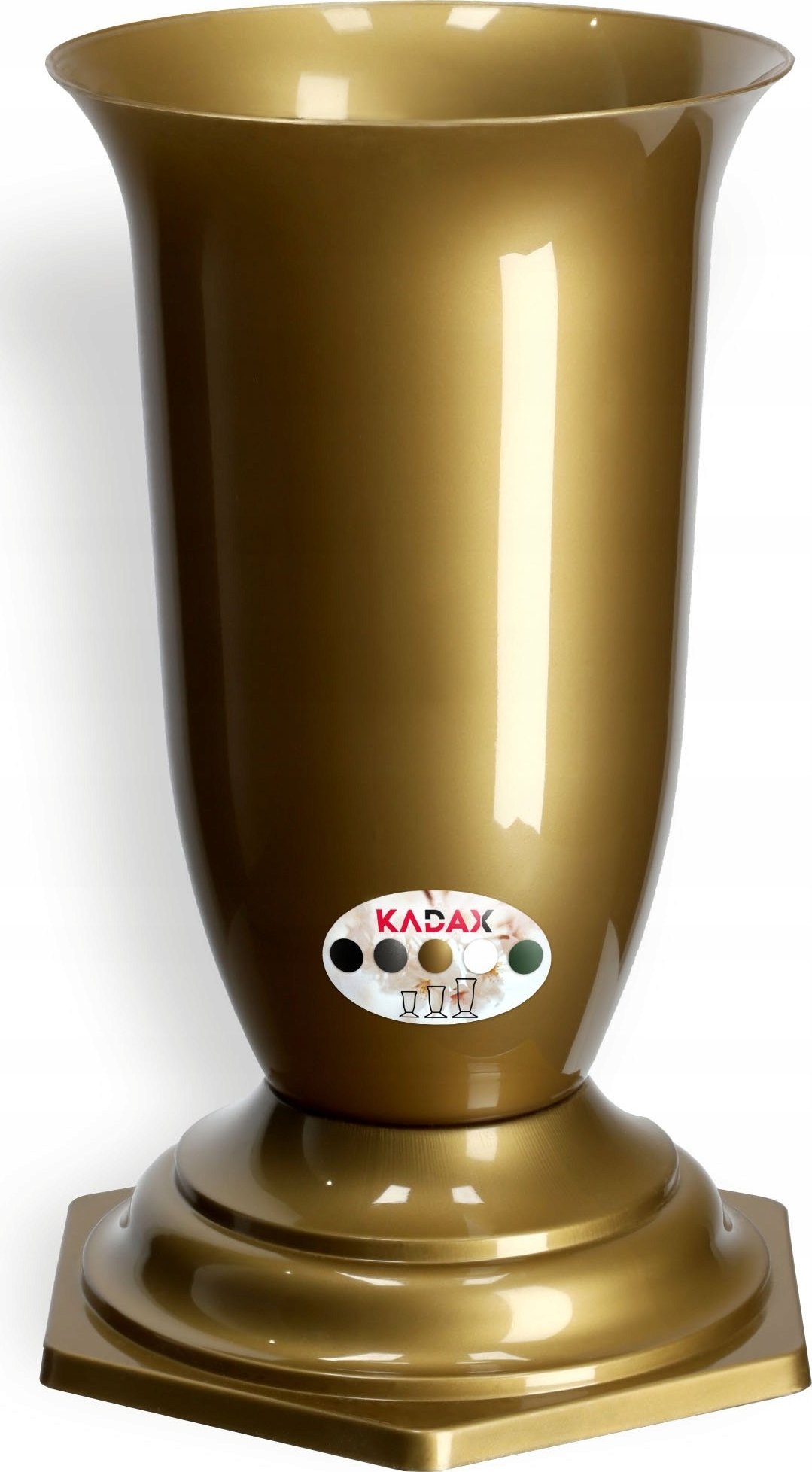 Kadax Wazon Flakon Na cmentarz Grób Nagrobek Złoty 29cm