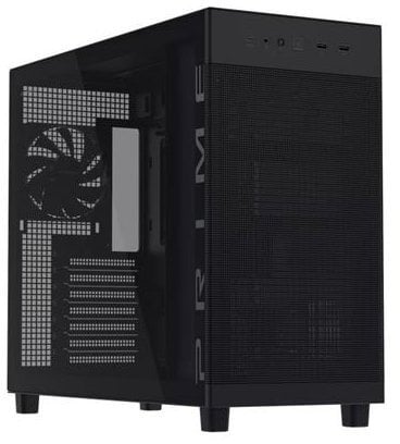 ASUS case PRIME AP303 TG BLACK, ATX, průhledná bočnice,1x120mm, černá