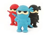 Kolorowe Baloniki Gumki do ścierania Ninja 3 sztuki (274728)