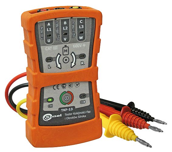 Sonel Tester kolejności faz i kierunku obrotów silnika TKF-13 WMPLTKF13