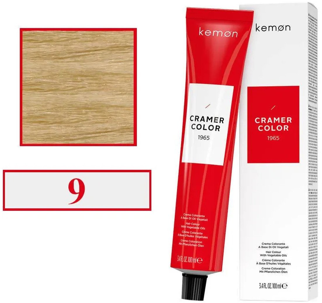 Kemon Cramer Color Kremowa farba do włosów z olejem kokosowym 100ml Very Light Blonde (9)