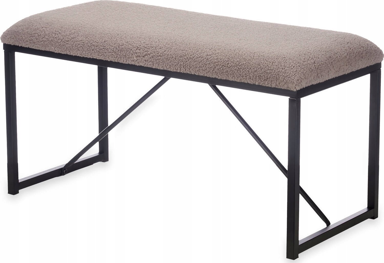 Gift Decor Ławeczka do przedpokoju tapicerowana baranek, 38 x 81 x 42 cm