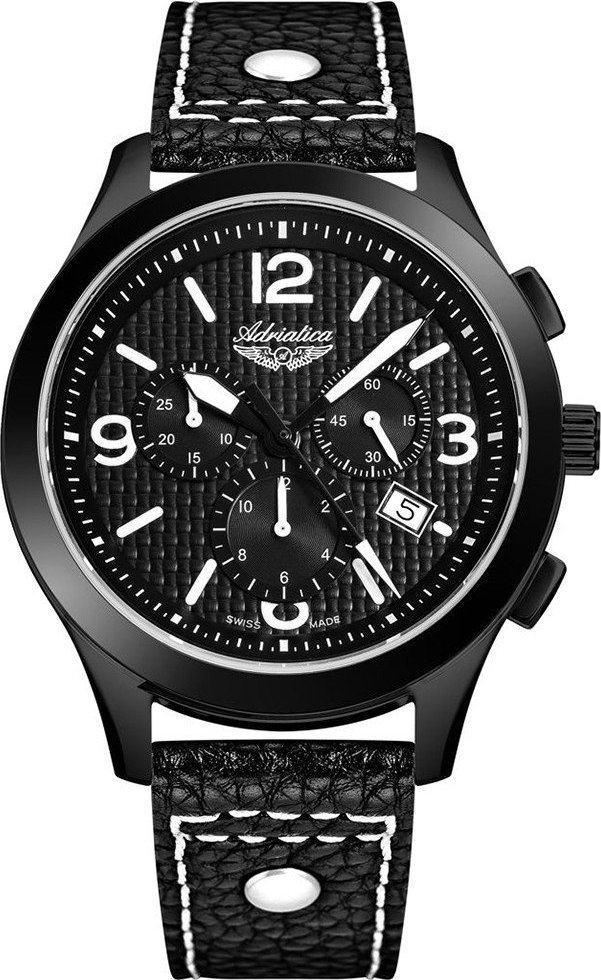 Zegarek Adriatica Zegarek męski Adriatica A8313.B254CH czarny