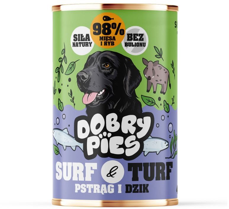 Dobry Pies Pstrąg i dzik 400g