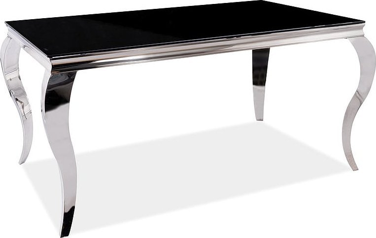 Signal Stół do jadalni PRINCE 150x90 czarny/chrom