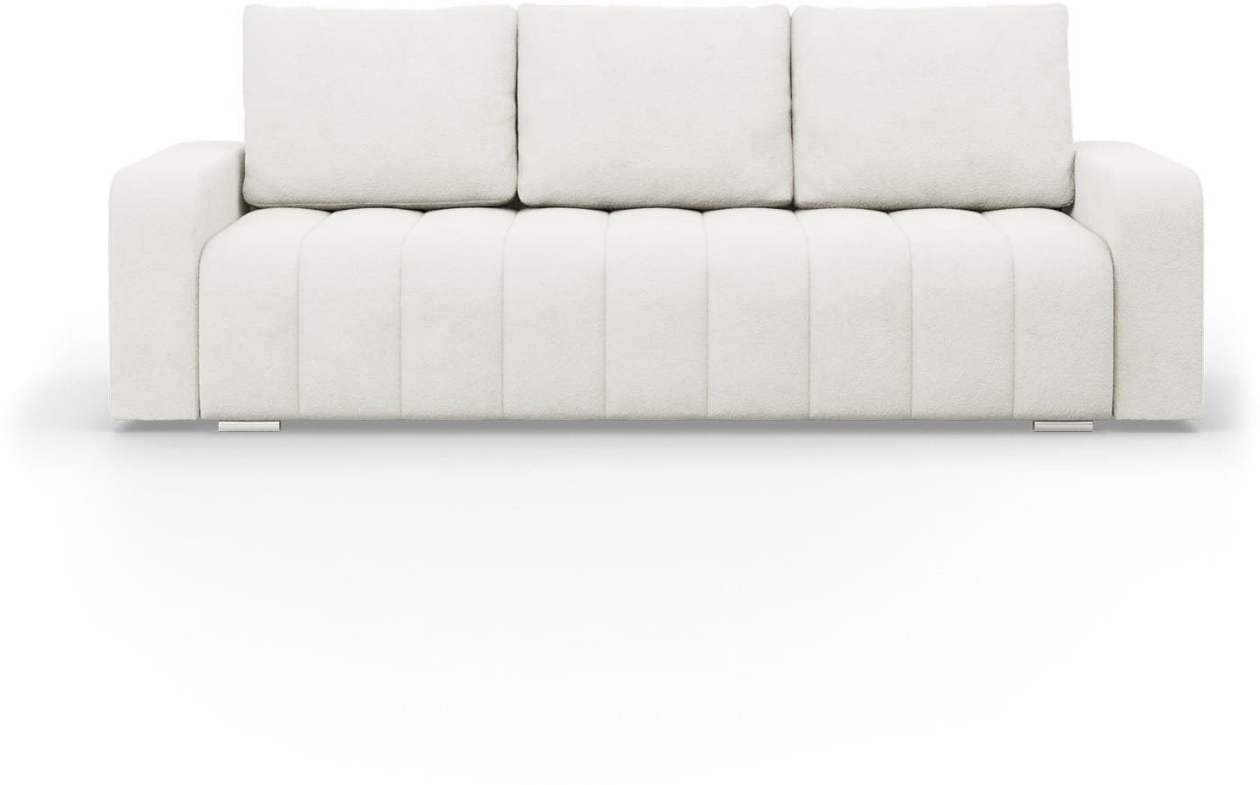 Kanapa z funkcją spania, Velluto, 227x97x87 cm, kremowy | TYLETEGOTU