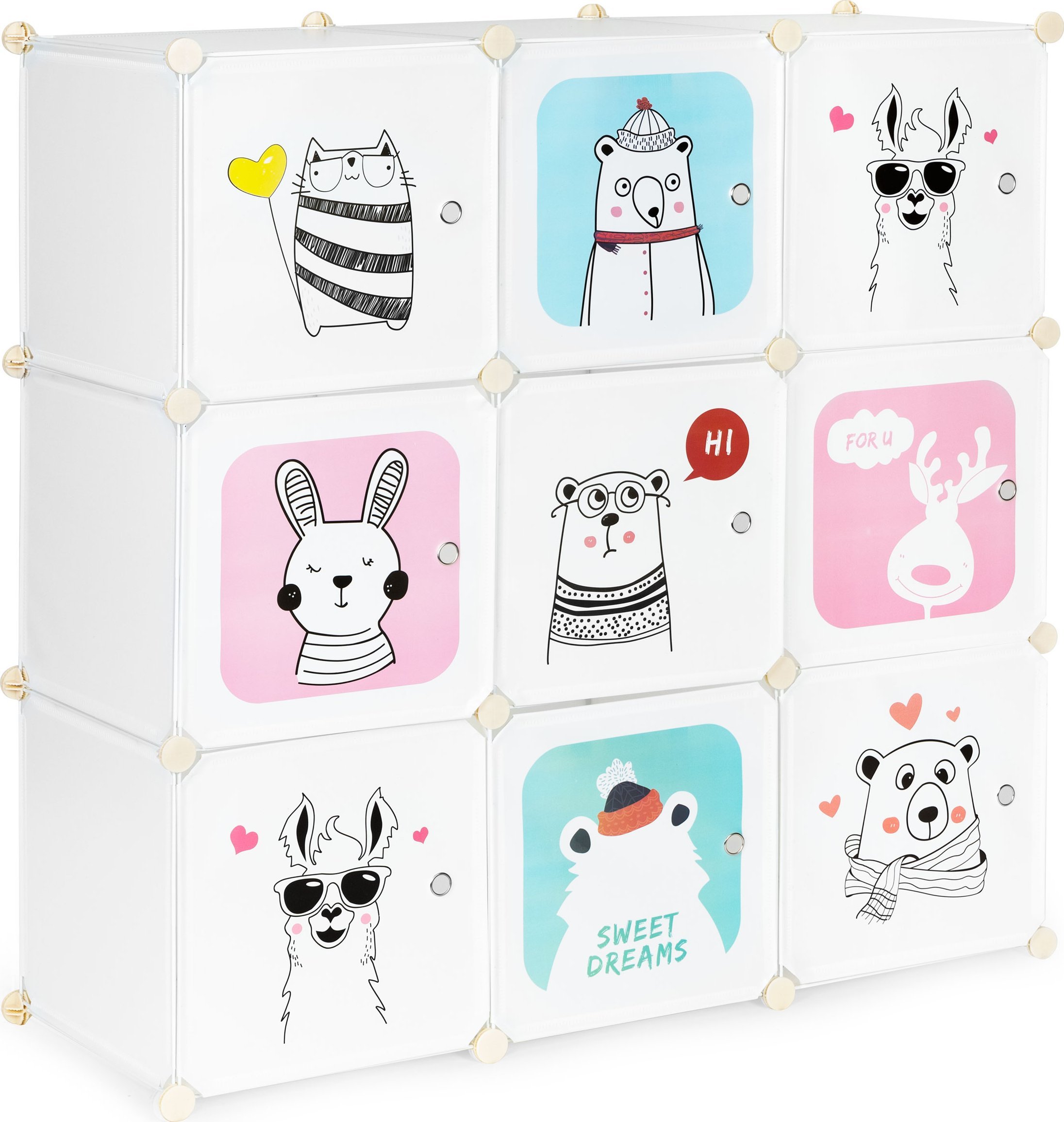 ModernHome Szafka regał dla dzieci modułowa 9 półek dziecięca