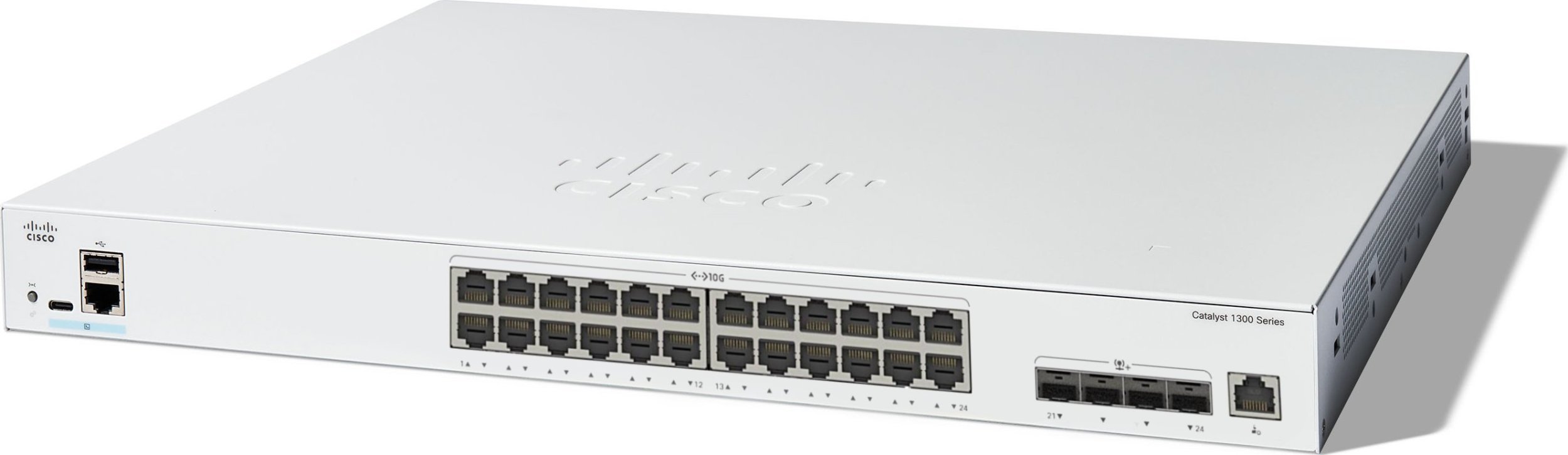 Switch Cisco Catalyst 1300-24XT - Switch - L3 - Smart - 24 x 10 Gigabit Ethernet + 4 x combo 10 Gigabit SFP+/RJ-45 do montażu w racku