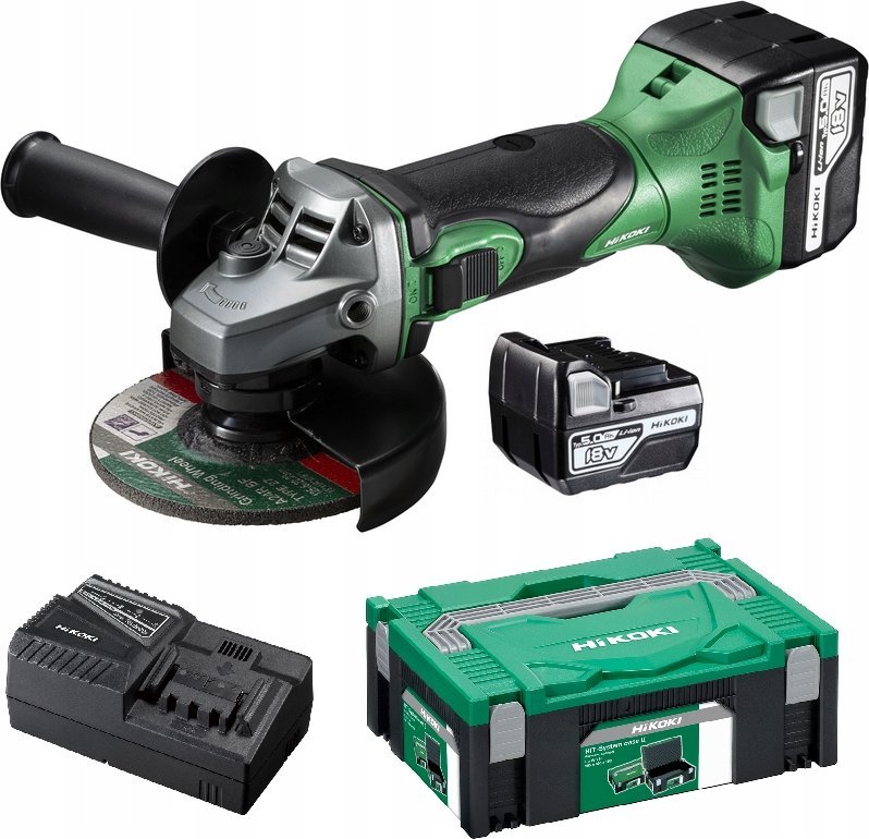 Szlifierka Hikoki HIKOKI.ANGLE GRINDER. 18V 125 G18DSL2 2x5.0Ah HITSYSTEM ...