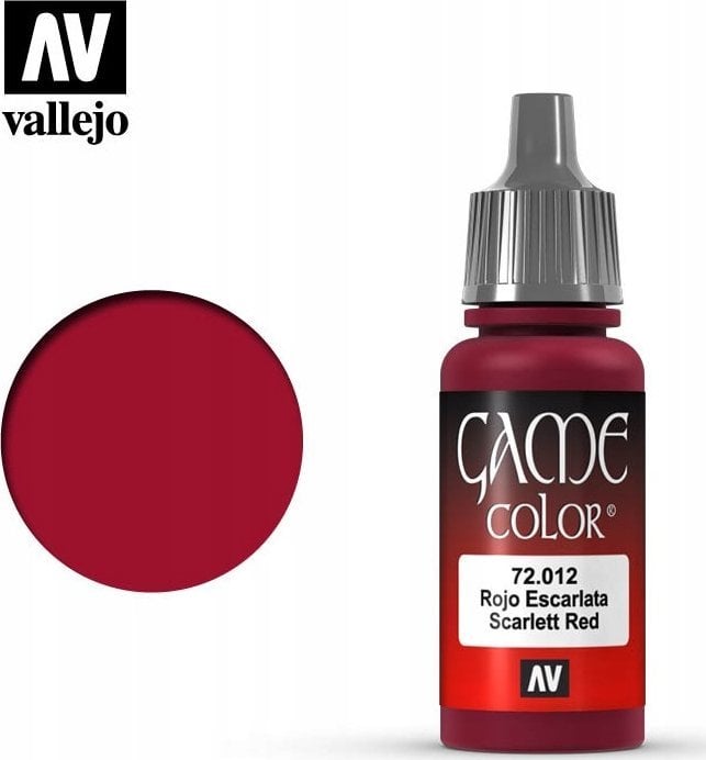 Vallejo Vallejo: 72.012 - Game Color - Scarlet Red (18 ml)