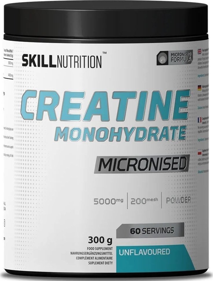 Skill Kreatyna 5000 mg, Mikronizowany monohydrat kreatyny - 300 g