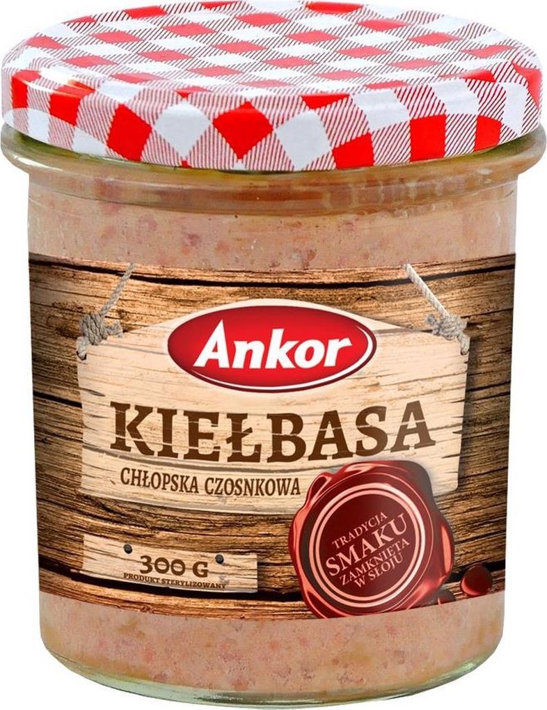 Ankor Ankor Konserwa kiełbasa chłopska czosnkowa 300 g