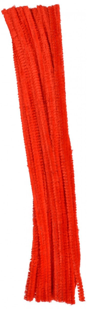 Carioca Chenille 6mm 30cm 25stk czerwony
