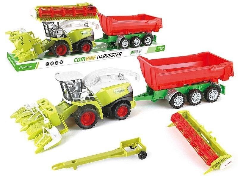 Kombajn z maszyną rolniczą napęd na koło