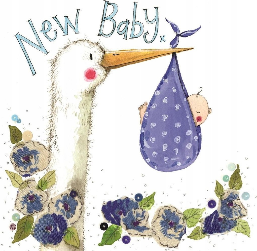 Teka Karnet Narodziny S290 Chłopiec Bocian