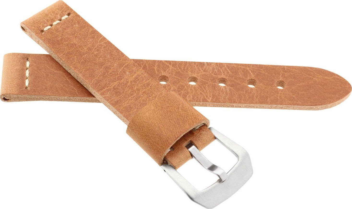 JVD Skórzany pasek do zegarka 18 mm JVD R41110-18 jasnobrązowy