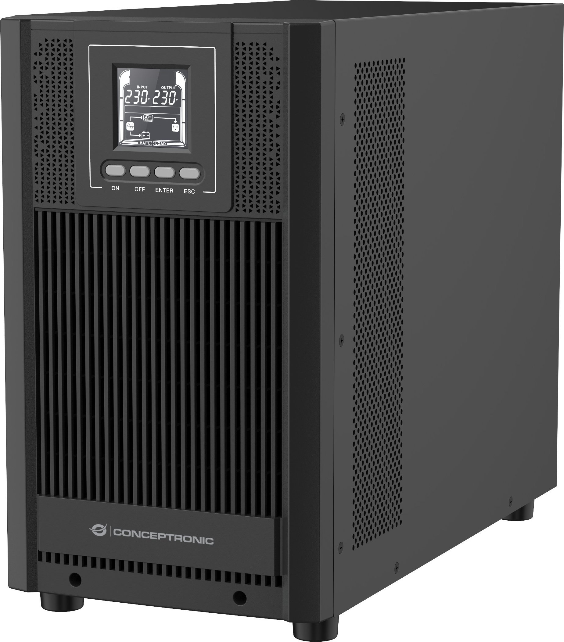 UPS Conceptronic Conceptronic ZEUS52E3K zasilacz UPS Podwójnej konwersji (online) 3 kVA 2700 W 5 x gniazdo sieciowe