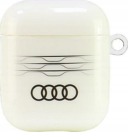Audi Audi IML Geometric Pattern AirPods 1/2,cover biały/white AU-IMLAP-A6/D3-WE