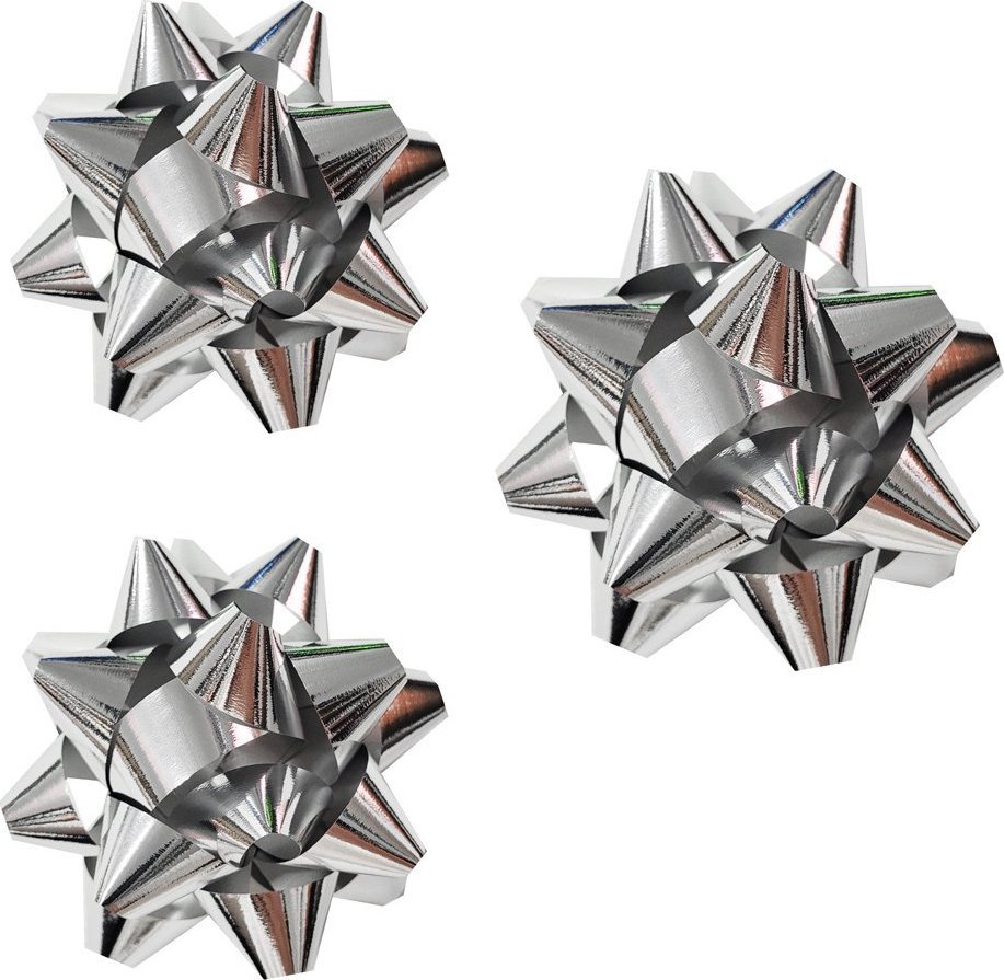 Fastima Zestaw SREBRNY KOKARDA do prezentów 5,5cm B014