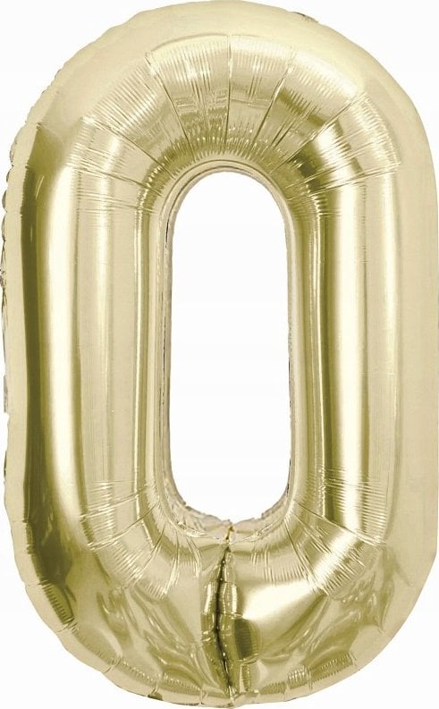 GoDan Balon foliowy B&C cyfra 0 szampańska 85 cm AA
