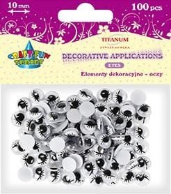 Titanum Oczy z rzęsami elementy dekoracyjne 1000mm 100 sztuk