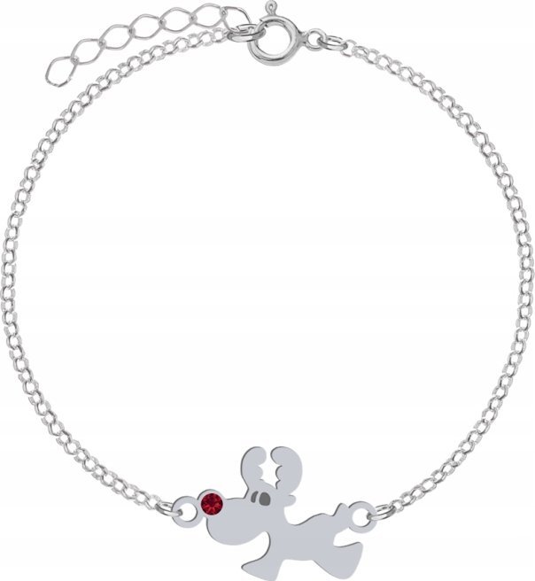 Radziszewska Jewellery Bransoletka Srebrna z Reniferem 925 Prezent Świąteczny ŻYCZENIA GRATIS