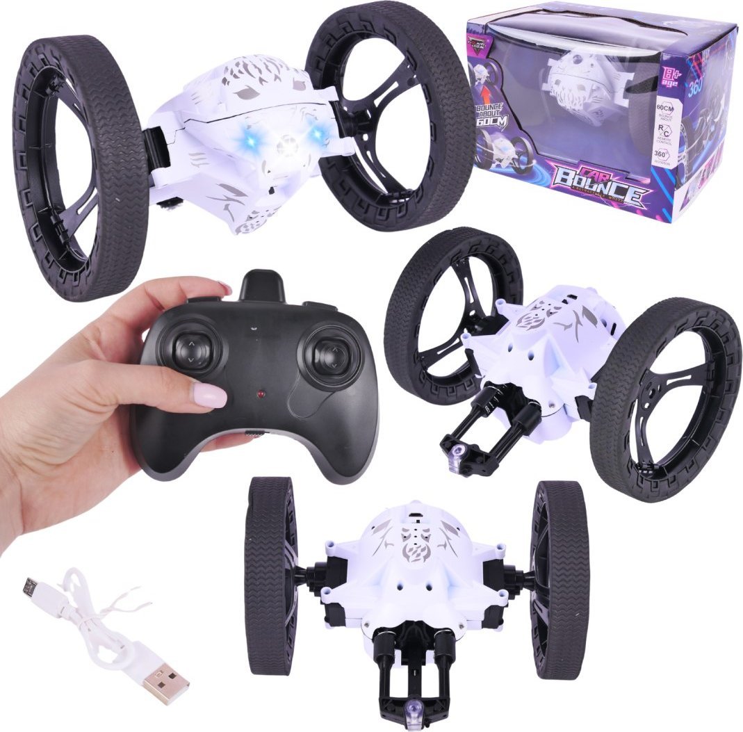 ProNice Auto Samochód Zdalnie Sterowany Na Pilota Obrót 360 LED Skaczący 80c Bounce