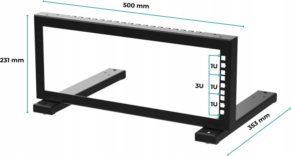 STALFLEX STOJAK RACK STR19-3U-B STALFLEX