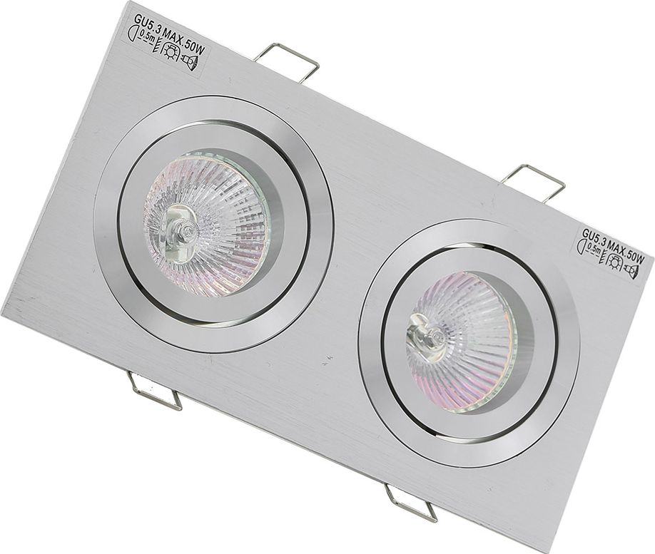 Italux Wpust wpuszczany prostokątny satynowy Italux Mooty SN MQ71805-2A