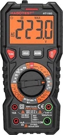 Habotest Multimetras DC1000V/10A, AC750V/10A