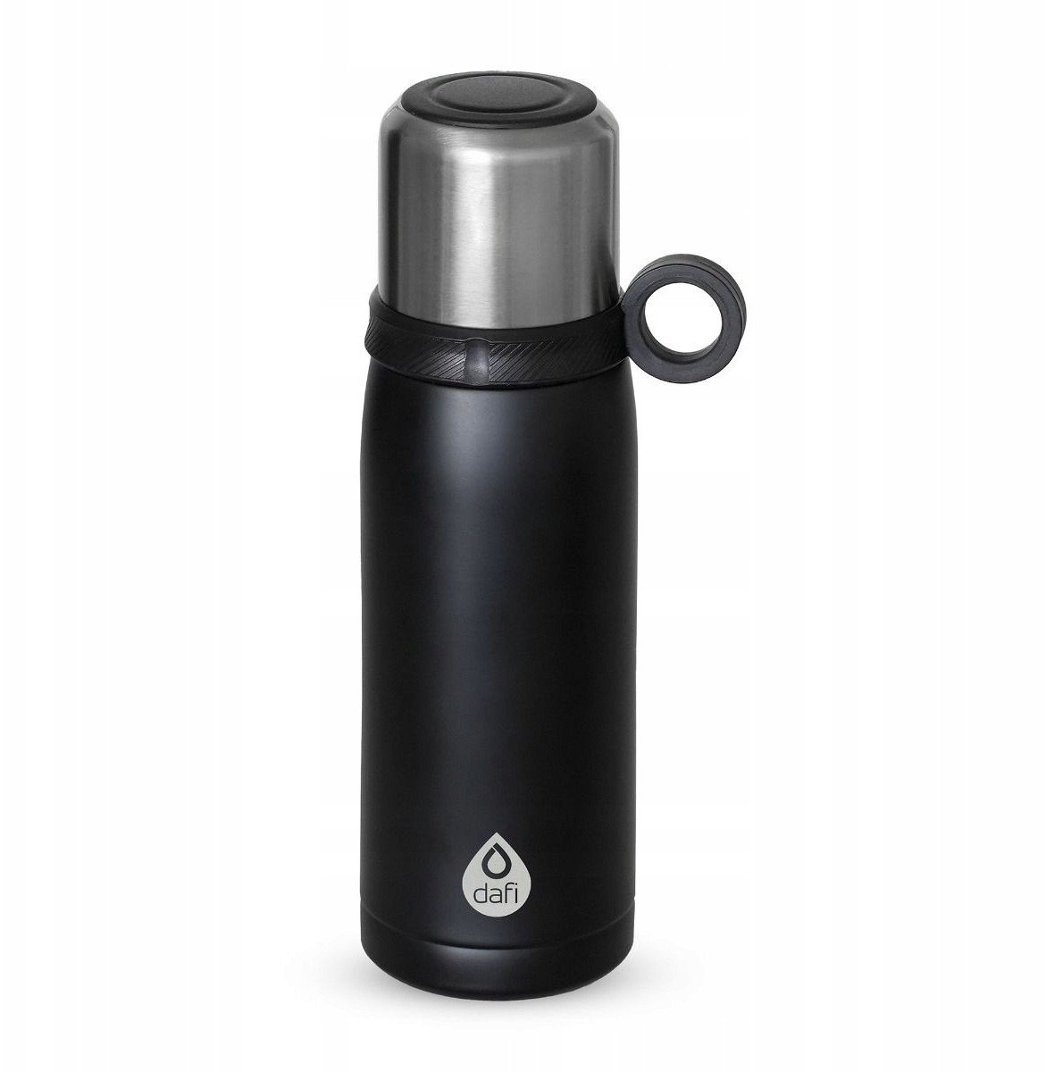 Dafi Termos 450 ml Czarny Stal Nierdzewna Butelka Termiczna na Kawę