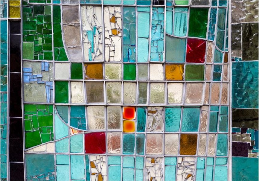 DecoNest Fototapeta - Szafirowy witraż - 300X210