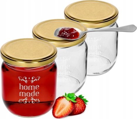Browin Słoiki na dżemy z zakrętkami 3 szt 425 ml