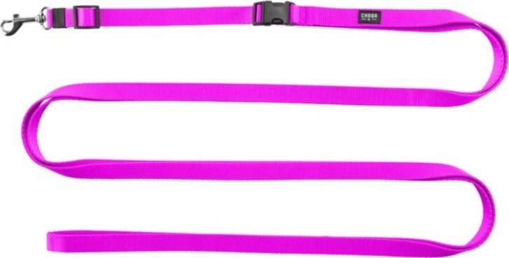 Chaba CHABA SMYCZ SPACEROWA Z PASEM BIODROWYM 10mm/4m FUKSJA