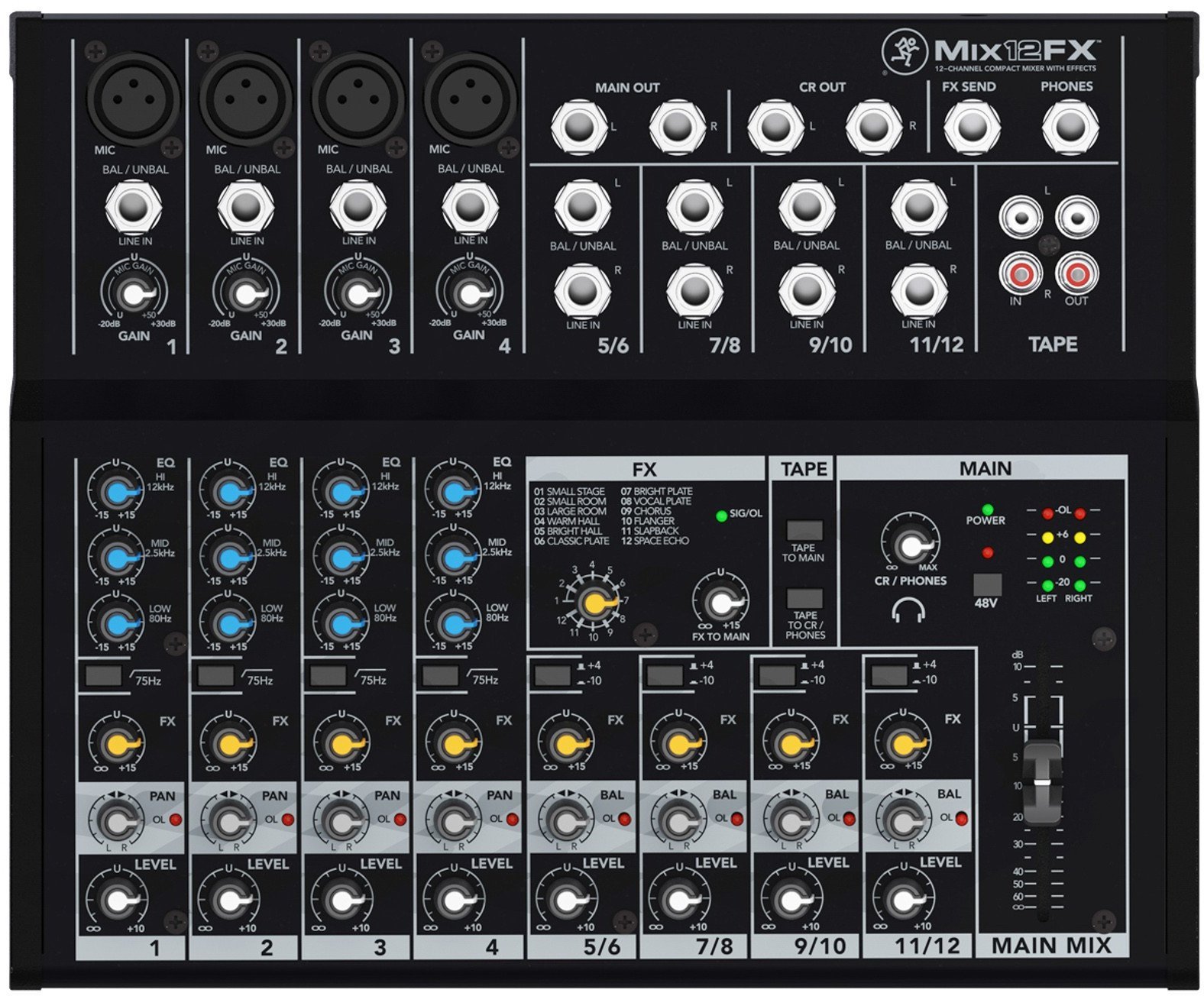 Mackie Mix12FX -12-channel compact mixer