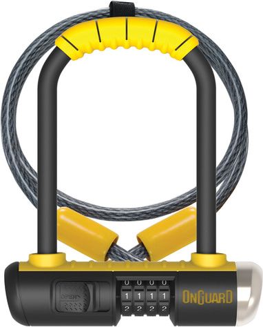 OnGuard Zapięcie rowerowe Combo Mini DT żółto-czarne (8015C)