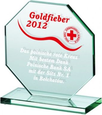 Victoria Sport Trofeum szklane grawerowane + wypełnienie farbą 80012