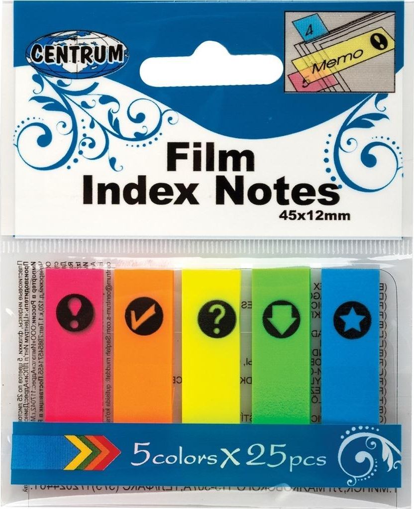 Centrum Zakładki indeksujące 45x12mm 25K.