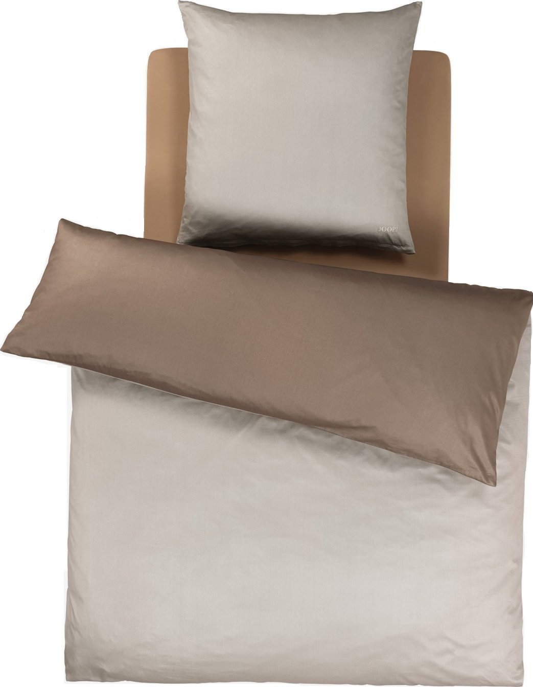 Joop! Pościel satynowa 155x200 cm Micro Pattern 4040-7 beżowa