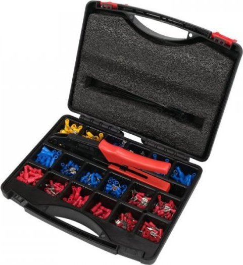 Yato ZESTAW ZŁĄCZY ELEKTRYCZNYCH Z ZACISKARKĄ, 551EL. (1 KPL)