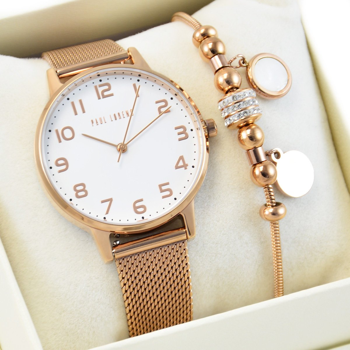 Zegarek Paul Lorens Zestaw damski zegarek ELNINO 11715B2-3D3 + bransoletka