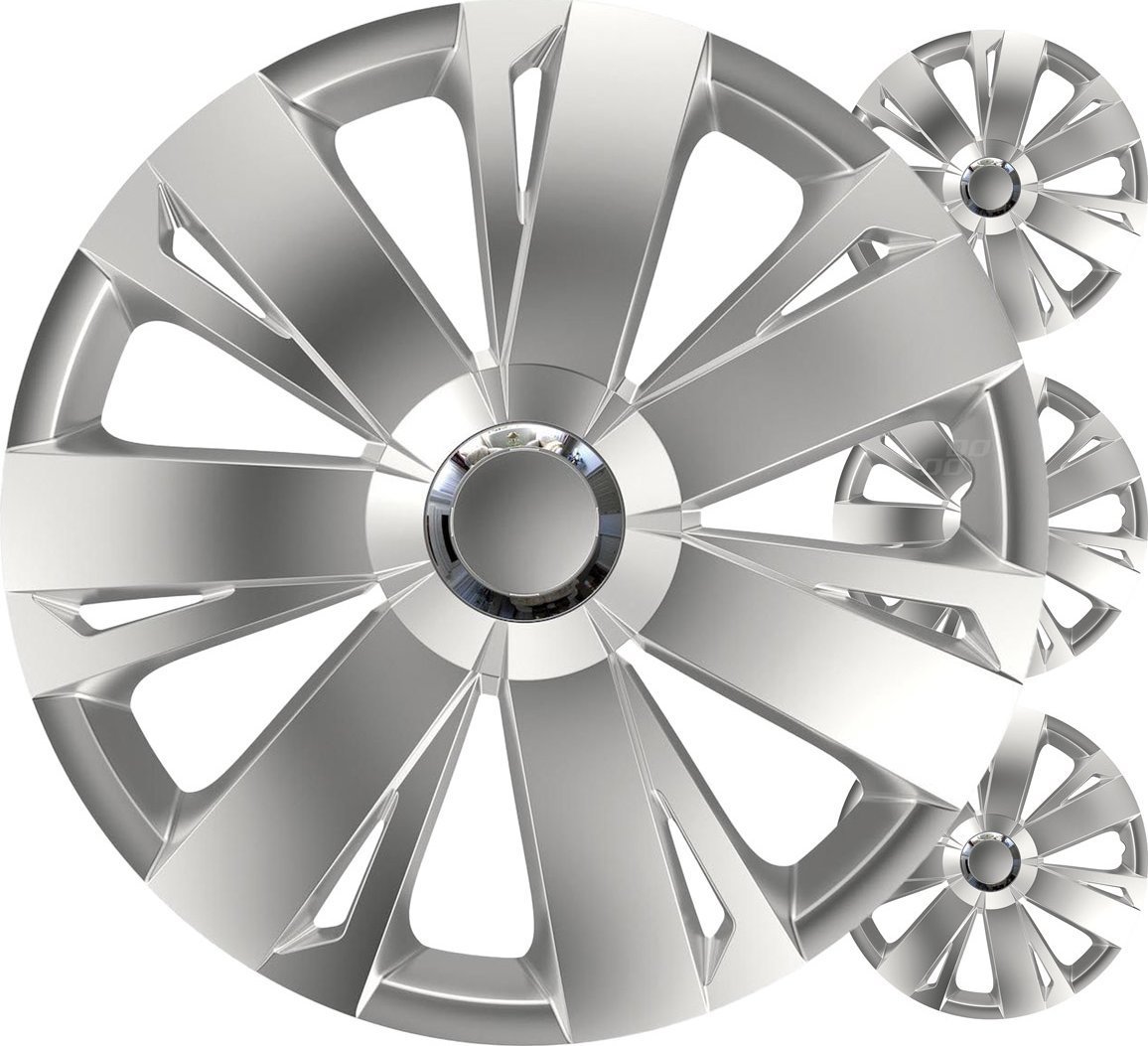 Kołpaki samochodowe 4szt. komplet energy srebrne 15" cali color box