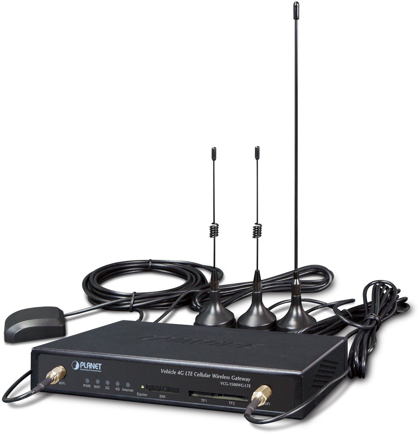 PLANET Vehicle 4G LTE Cellular Wirel, GRE,PPTP,IPSec,L2TP, 168 mm, 104 mm, 25 mm, 537 g, 6~32V DC, 1.5A