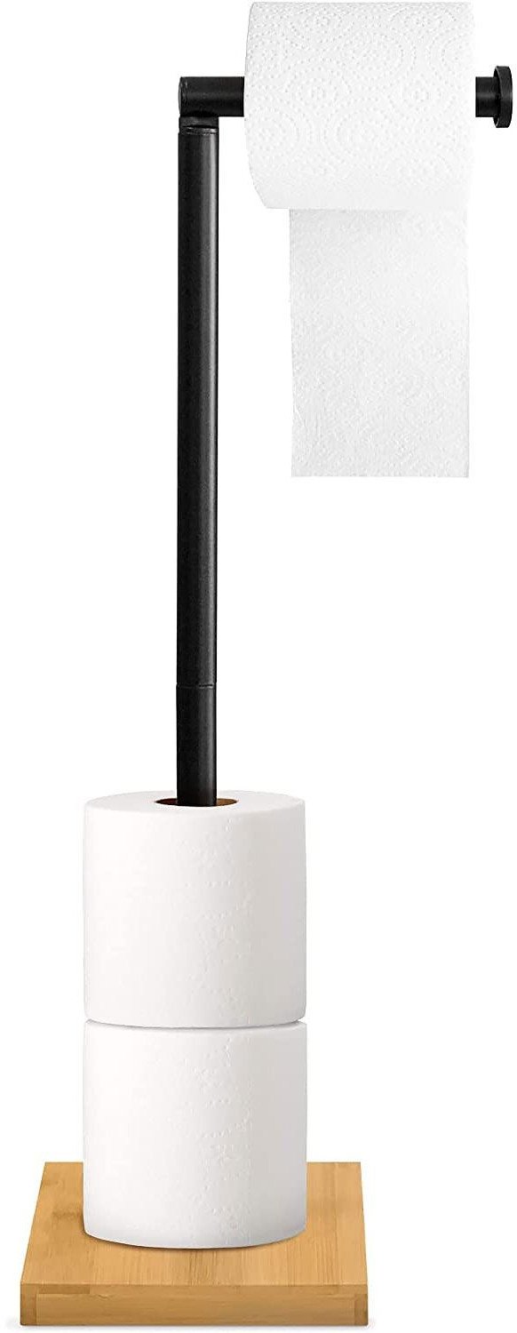 Stojak na papier bambusowy czarny P70505