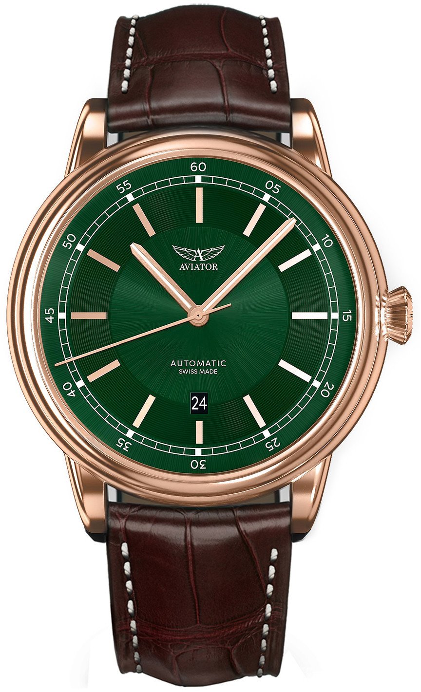 Zegarek męski Aviator V.3.32.2.237.4.BRDC-3 brązowy