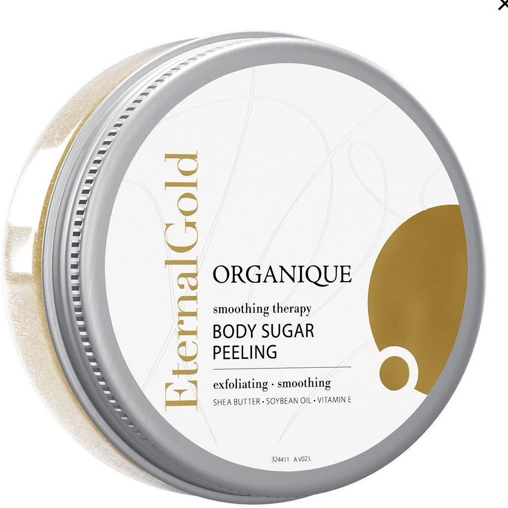 Organique Eternal Gold Wygładzający peeling cukrowy do ciała 200g